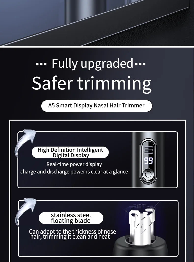 Mini Pocket Nose Hair Trimmer Painless Clipper Nose Ears Hair Eyebrow Waterproof Portable Trimmer For Men Women