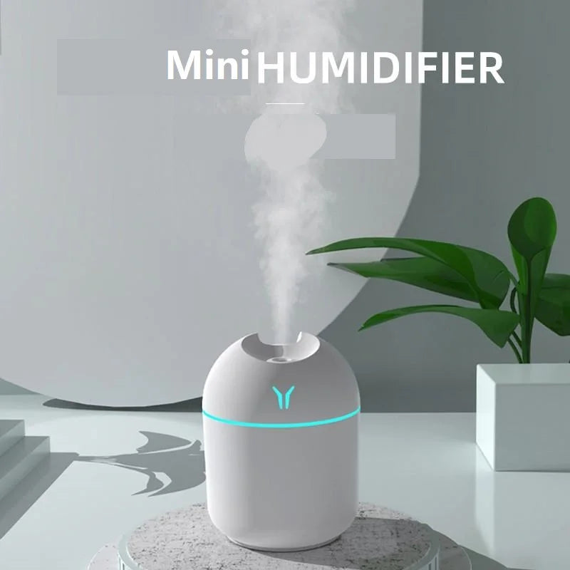 USB Mini Air Humidifier Aroma Essential Oil Diffuser For Home Car Ultrasonic Mute Mist Maker Diffuser with LED Color Lamp