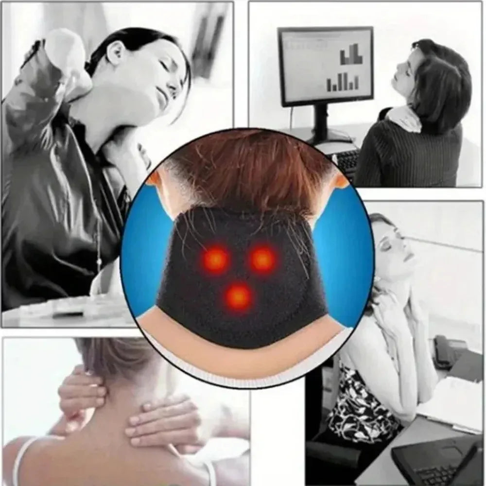 Self-Heating Magnetic Neck Medium Soft Portable Cervical Pillow with Spontaneous Heat Therapy for Tingling, Pain