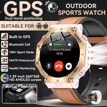 2025 New T-Rex 3 Ultra GPS Smart Watch Men 10ATM IP68 Waterproof Built-in Dual-band GNSS Compass Military Sport Smart Watch