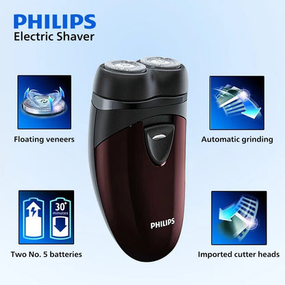 PHILIPS New PQ206 Electric Shaver Fast Dry Shaving Double Blade Floating Head Beard Trimmer Men's Shaver Electric Razors Machine