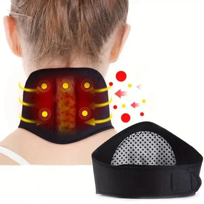Self-Heating Magnetic Neck Medium Soft Portable Cervical Pillow with Spontaneous Heat Therapy for Tingling, Pain
