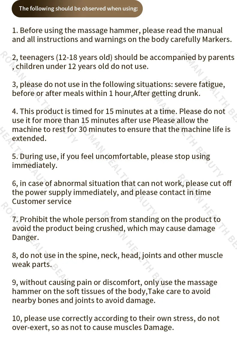 Powerful Deep Tissue Massage Gun 6 Heads Muscle Massager Stick 15 Speed Electric Pain Relief Body Relaxer for Gym Home Office