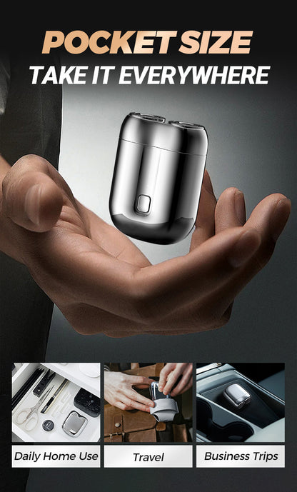Mini Double Head Electric Shave Magnetic Suction Men's USB Rechargeable Portable Waterproof Shaver